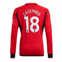Camiseta Manchester United Casemiro #18 Primera Equipación 2023-24 manga larga